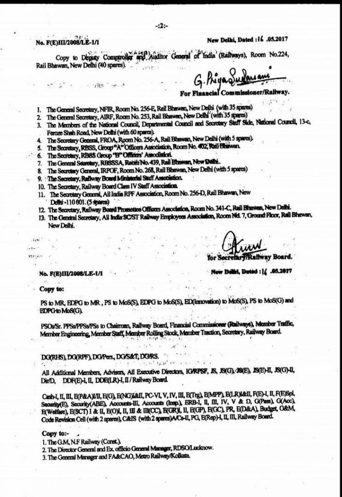 RBE 48 2017 of 6th Central Pay Commission